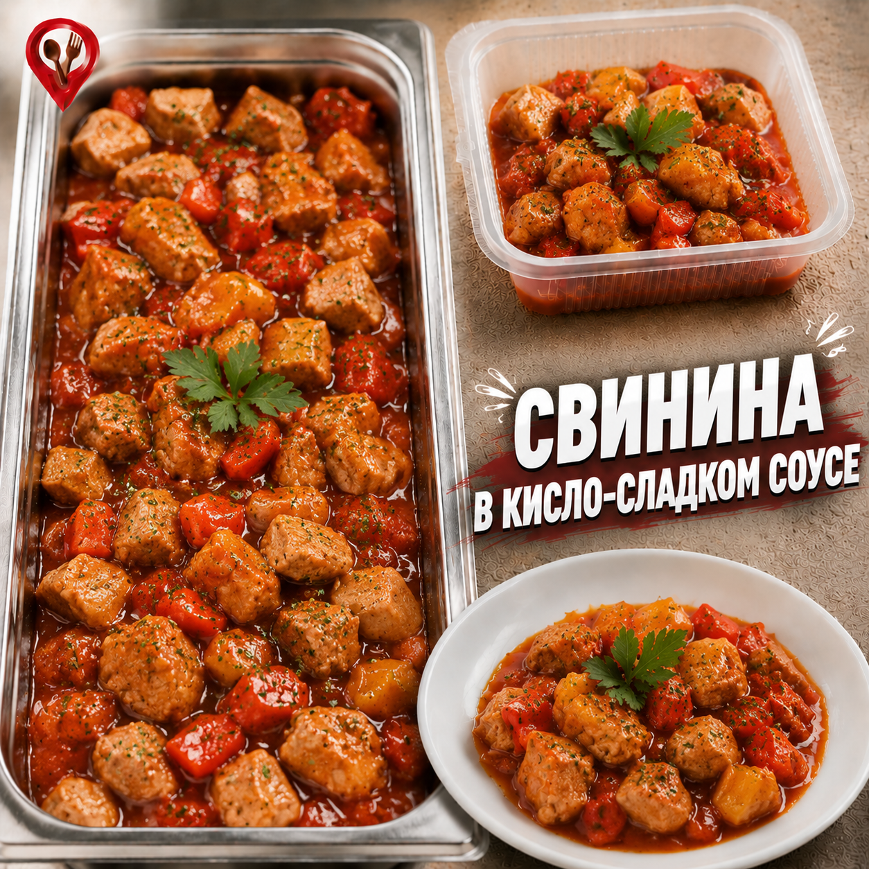 Свинина в кисло-сладком соусе